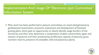 Usage of the “Electronic Jayit Committee” information system in pasture committees of Kyrgyzstan