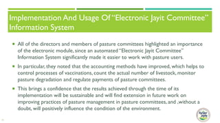 Usage of the “Electronic Jayit Committee” information system in pasture committees of Kyrgyzstan
