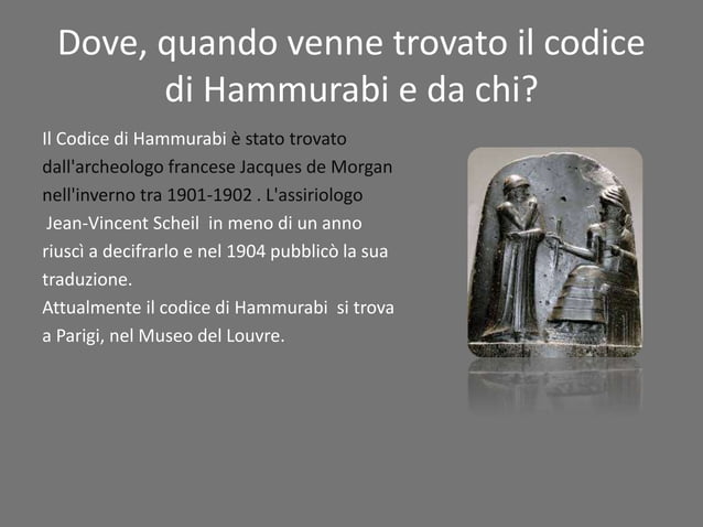 Differenza Tra Il Codice Di Hammurabi E La Costituzione Italiana Il codice di hammurabi 2 | PPT