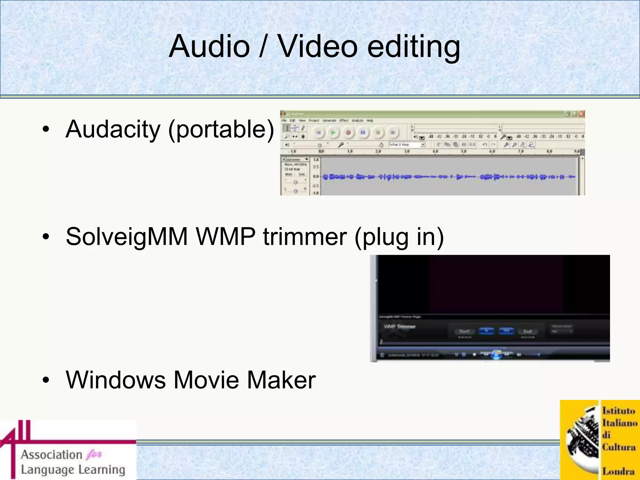 Catturare audio e video