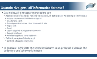 Il consulente tecnico di informatica forense | PDF