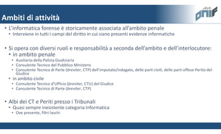 Il consulente tecnico di informatica forense | PDF