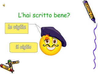 L’hai scritto bene?
 