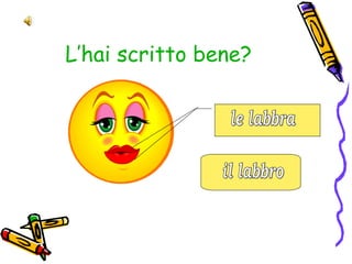 L’hai scritto bene?
 