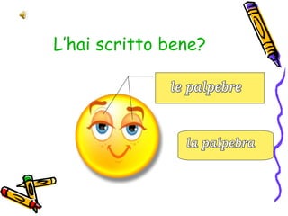 L’hai scritto bene?
 