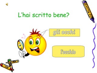 L’hai scritto bene?
 
