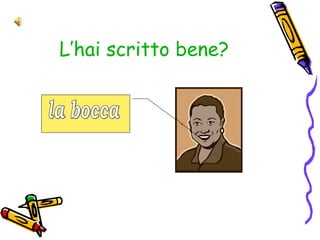 L’hai scritto bene?
 
