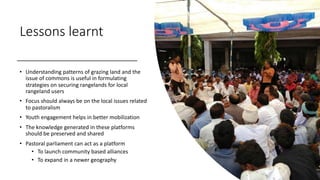 Pastoral Parliament and its role in securing rangelands for pastoralists