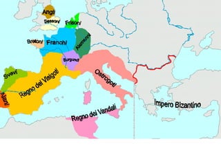 Il crollo dell’impero romano d’occidente e i regni romano-barbarici