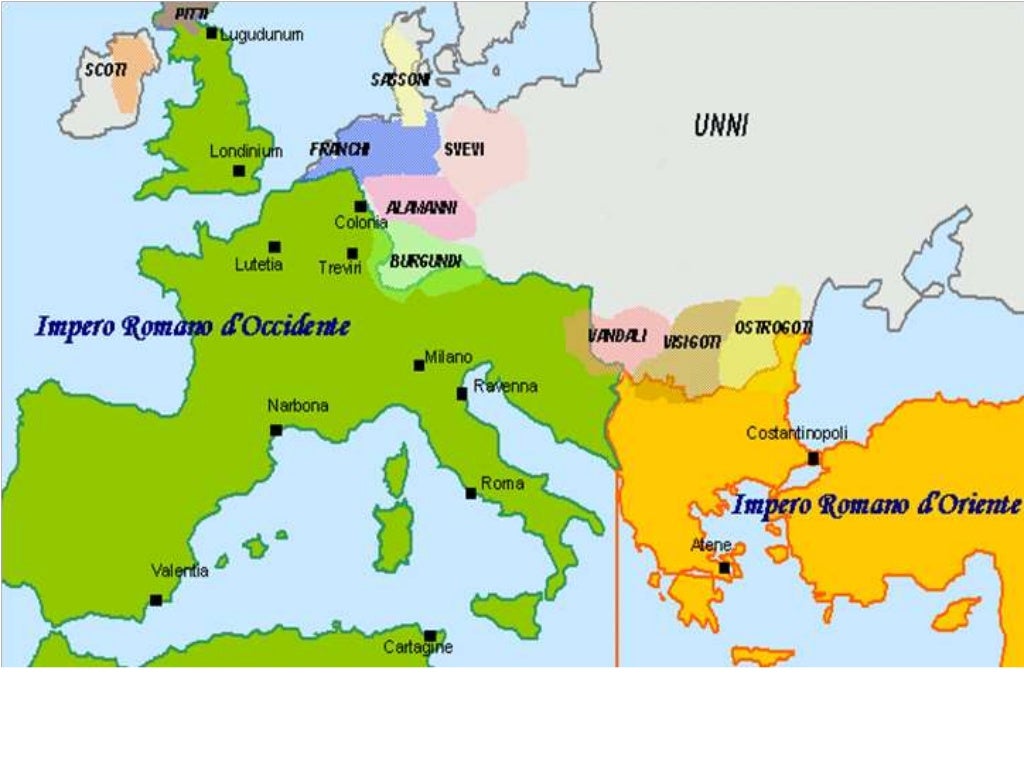 Il crollo dell’impero romano d’occidente e i regni romanobarbarici Il crollo dell’impero romano d’occidente e i regni romanobarbarici