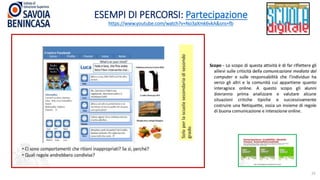 ESEMPI DI PERCORSI: Partecipazione
https://www.youtube.com/watch?v=No3aXmk6vkA&sns=fb
25
 