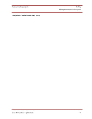 Engineering Encyclopedia                                          Drafting
                                         Drafting Instrument Loop Diagrams


Honeywell mV/I Converter Card (Cont'd)




Saudi Aramco DeskTop Standards                                        101
 
