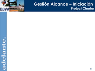 Gestión Alcance – Iniciación   Project Charter 