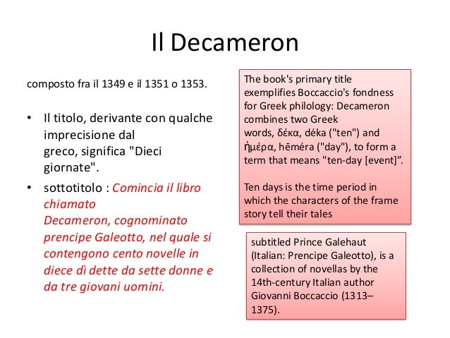 Cos è La Cornice Del Decameron