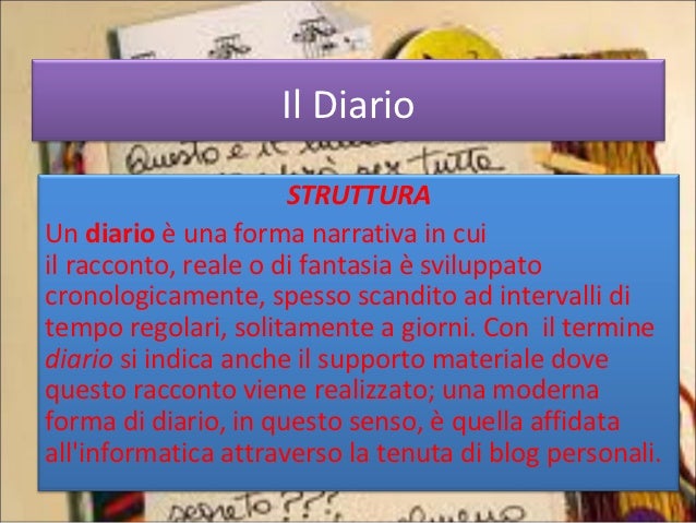 Il diario - 2 prototipo
