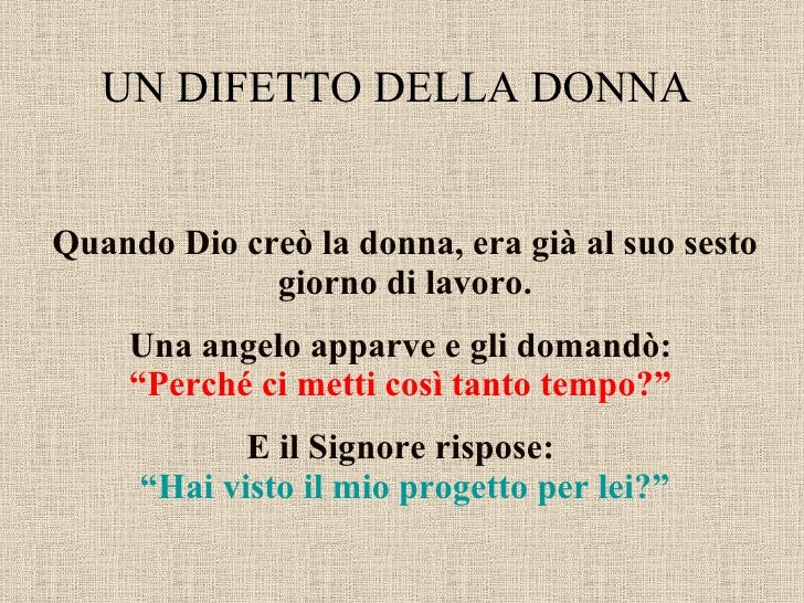 Il Difetto Delle Donne