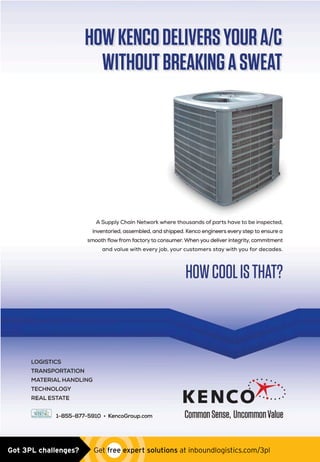 Untitled-2 1 5/12/15 10:53 AMkenco_proof_ad0515.indd 1 5/12/15 11:26 AMGot 3PL challenges?  Get free expert solutions at inboundlogistics.com/3pl
 