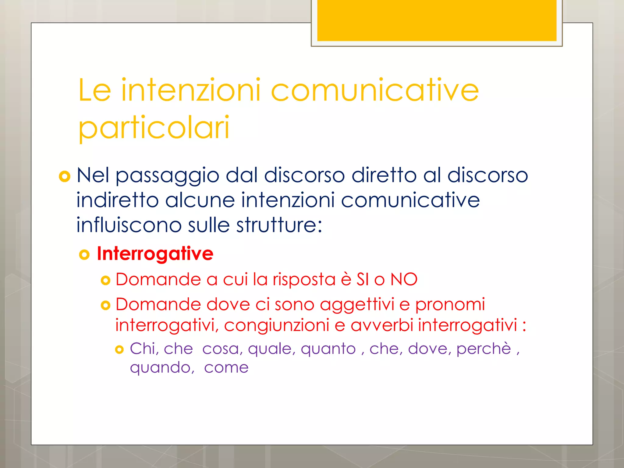 frasi con discorso diretto e indiretto