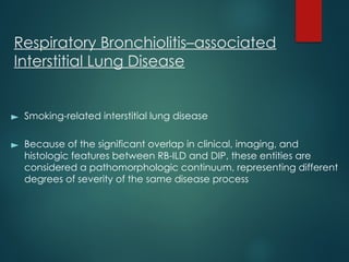 Interstitial lung disease radiology presentation | PPTX