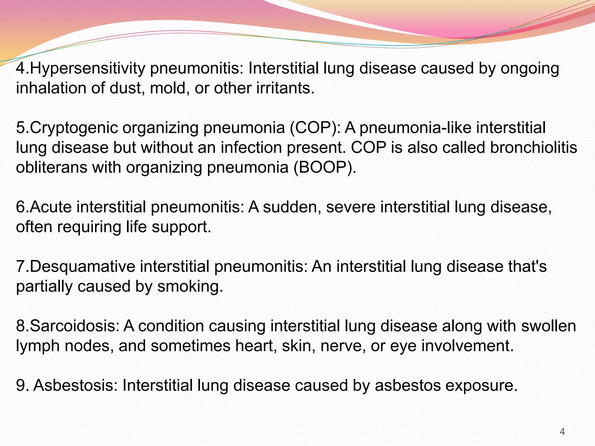 INTERSTITIAL LUNG DISEASE PHARMACY PRESENTATION | PPTX