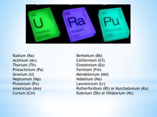 Uranium Radium Detection of Radioactive Contamination | PPTX