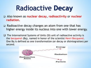 Detection of Radioactive Contamination | PPTX