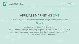 Affiliate Marketing CMS by iLead Digital