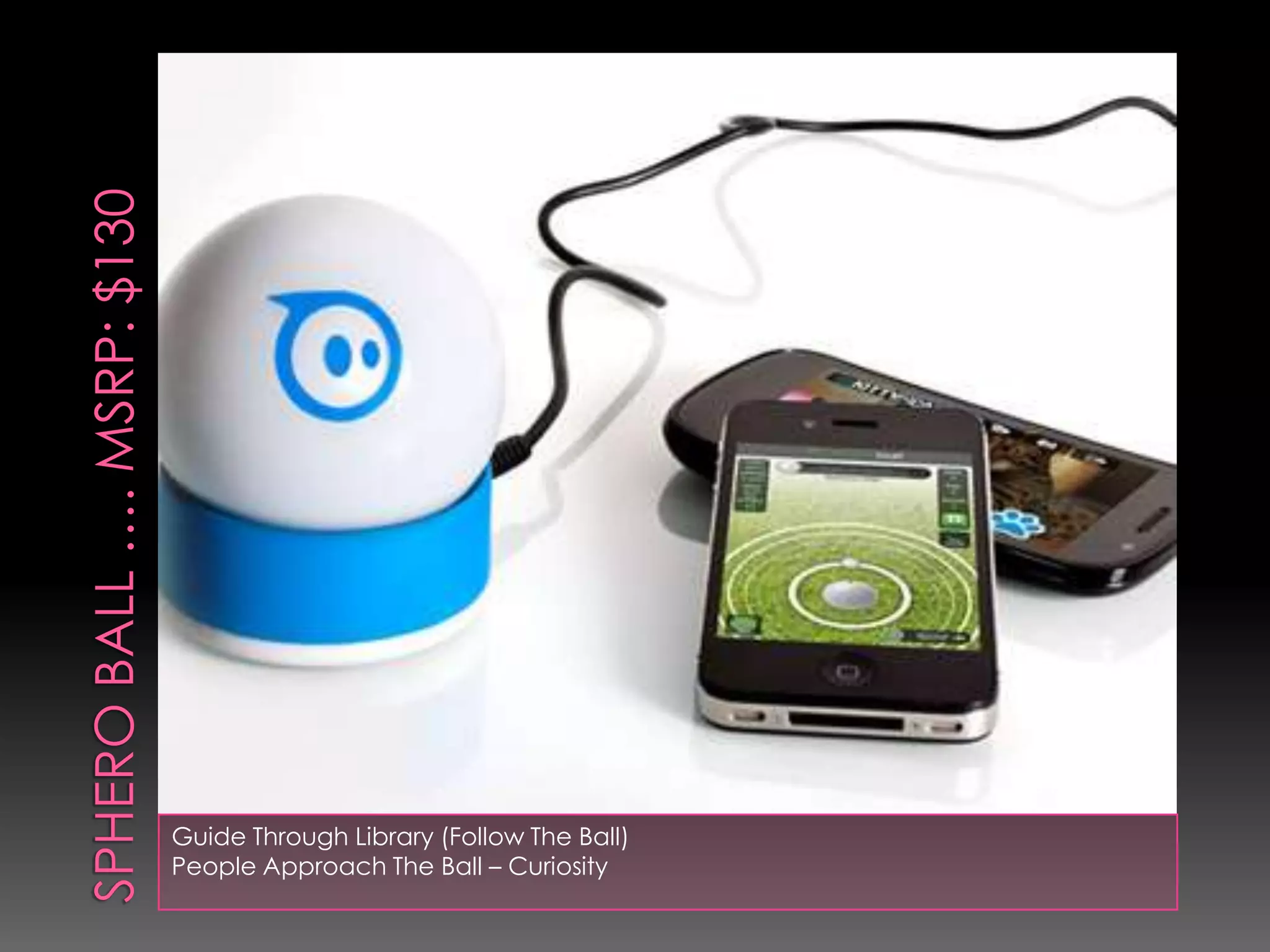 Guide Through Library (Follow The Ball)
People Approach The Ball – Curiosity
 