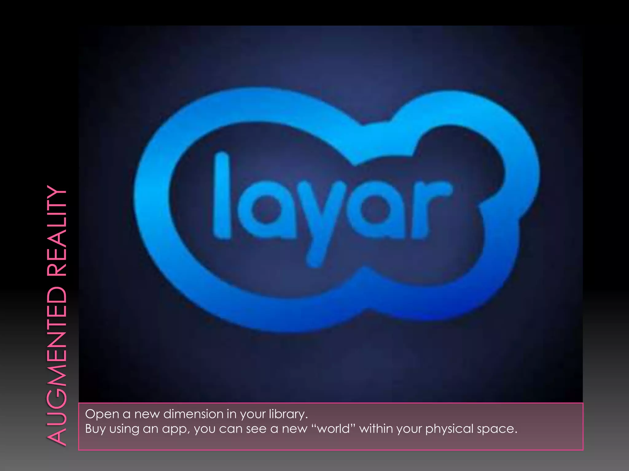 Open a new dimension in your library.
Buy using an app, you can see a new “world” within your physical space.
 