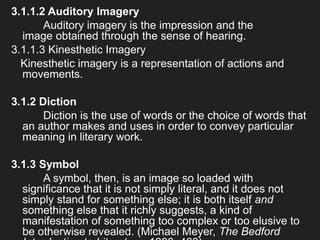 I Poetry Intrinsic Element Analysis Imagery Diction And Symbol In