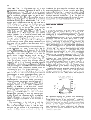 Effects of a severe drought on Quercus ilex radial growth and xylem ...