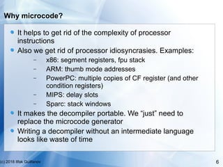Ilfak Guilfanov - Decompiler internals: Microcode [rooted2018] | PPT