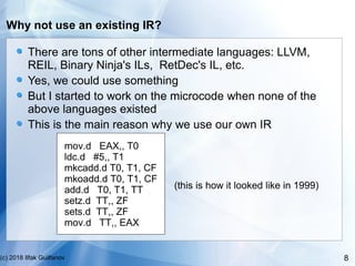 Ilfak Guilfanov - Decompiler internals: Microcode [rooted2018] | PPT