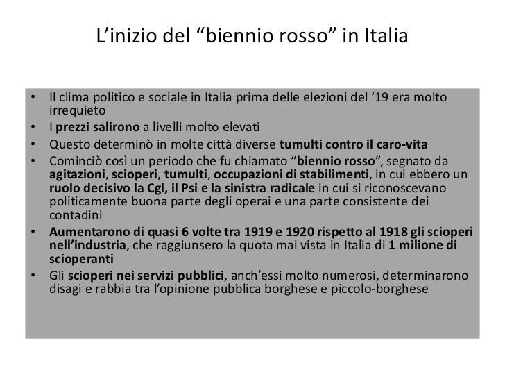 Biennio Rosso In Italia Riassunto maseith