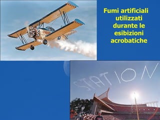 Fumi artificiali utilizzati durante le esibizioni acrobatiche 