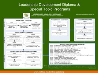 Leadership Development Diploma &  Special Topic Programs 