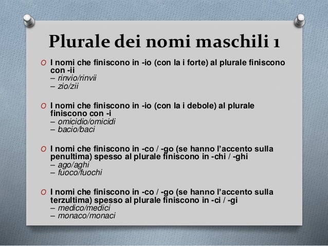 Nomi Maschili Che Finiscono Con La O