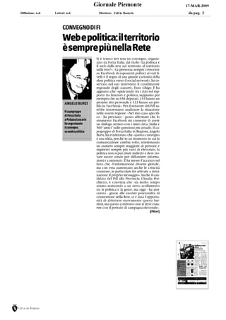 C. Porchietto_Il Giornale Del Piemonte_17.03.09