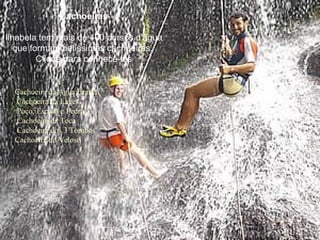 Cachoeiras Ilhabela tem mais de 400 cursos d'água que formam belíssimas cachoeiras.  Clique para conhecê-las Cachoeira da Água Branca Cachoeira da  Lage Poço, Escada e Pedra Cachoeira da Toca Cachoeira dos 3 Tombos   Cachoeira do Veloso 