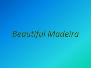 Beautiful Madeira
 