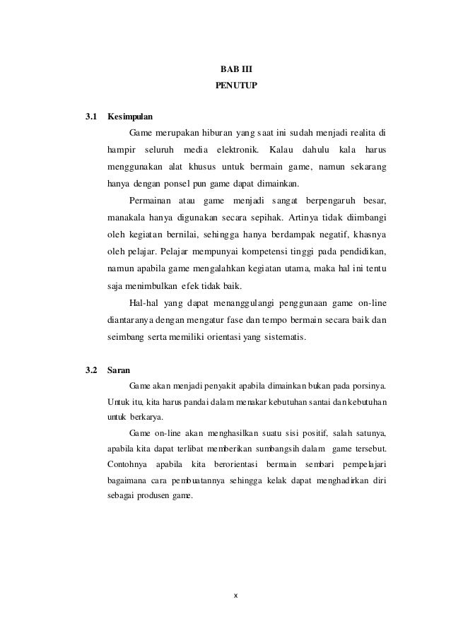 Contoh Proposal Pengaruh Game Online Terhadap Motivasi