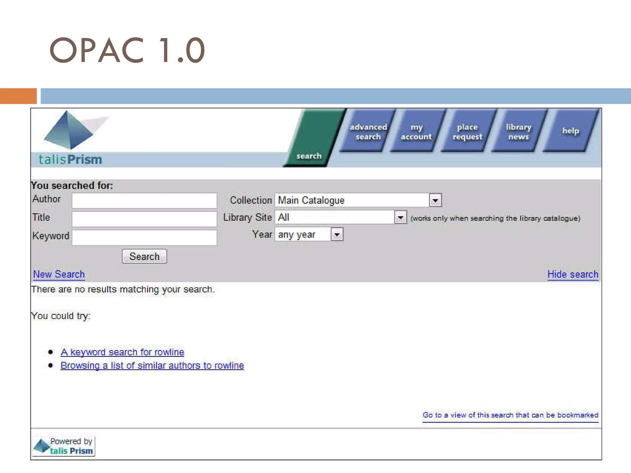 OPAC 1.0 