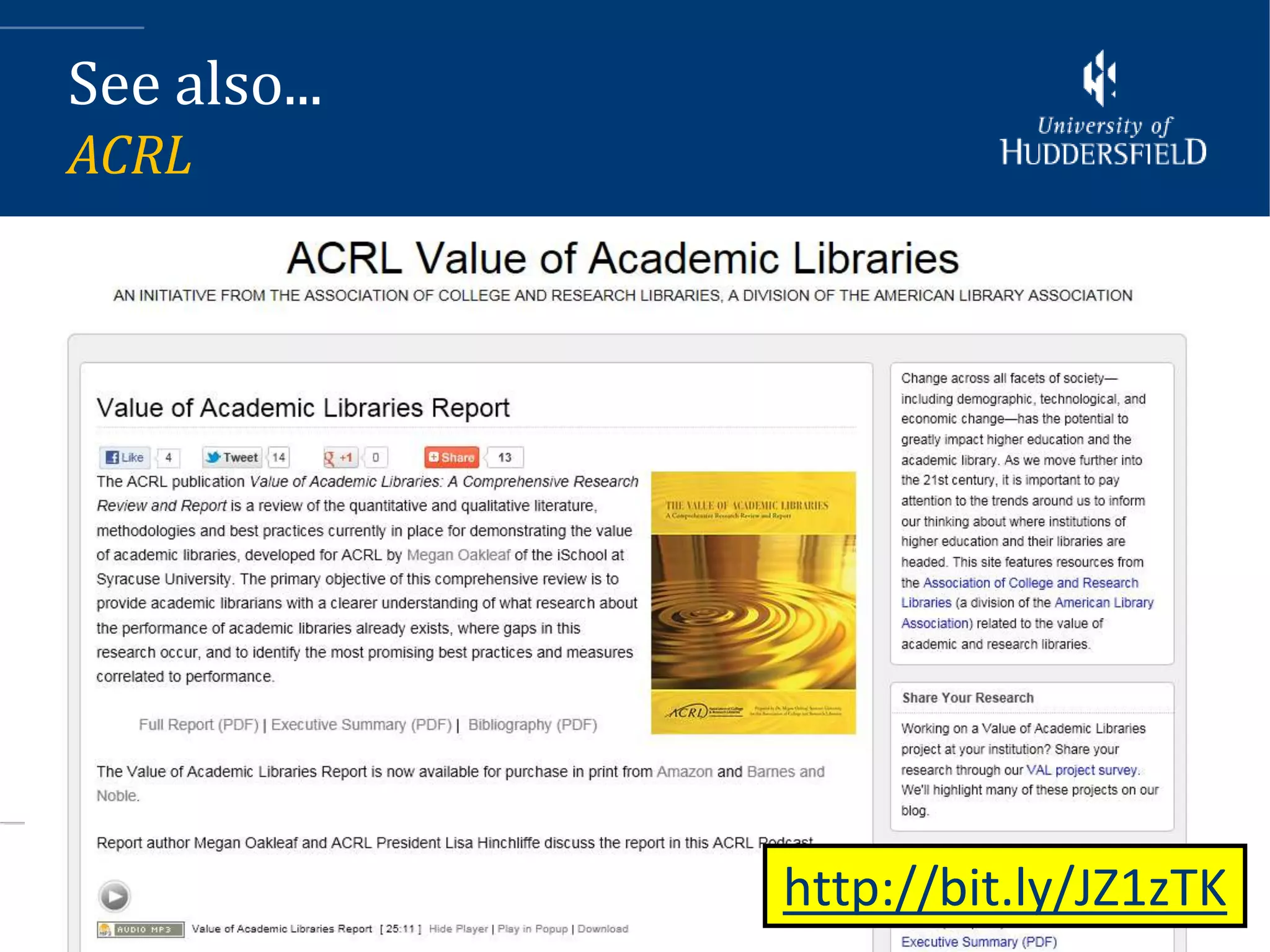 See also...
ACRL




              http://bit.ly/JZ1zTK
 