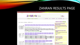 ZANRAN RESULTS PAGE
 