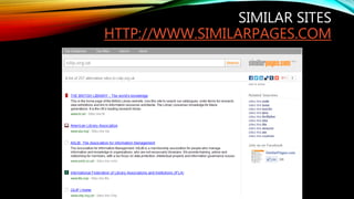 SIMILAR SITES
HTTP://WWW.SIMILARPAGES.COM
 