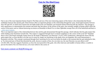 Iliad Essay | PPT