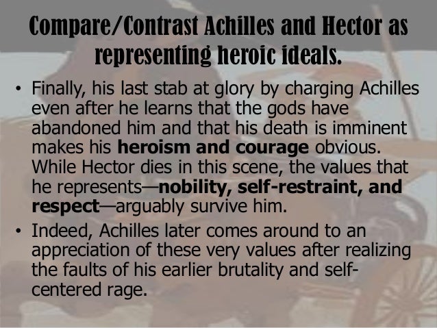 What are the differences and similarities between Achilles and Hector?