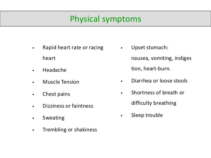 View Physical Symptoms Anxiety Background