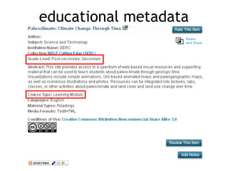educational metadata
 
