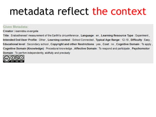 metadata reflect the context
 